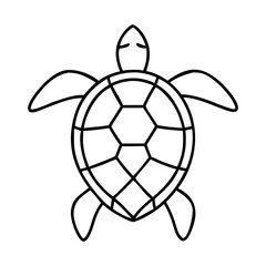 seaturtle icon, seaturtle line art - simple line art of seaturtle, perfect for seaturtle logos and icons