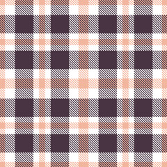 Cool white Tartan patterns fabric texture. Elegant Soft pale salmon Seamless Tartan