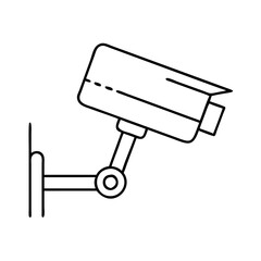 securitycamera icon, securitycamera line art - simple line art of securitycamera, perfect for securitycamera logos and icons
