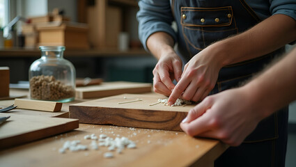 Showcasing American Craftsmanship: Visual Narratives of Domestic Production & Sustainable Innovation in Photo Stock