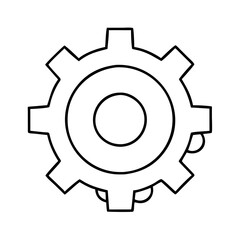settingsgear icon, settingsgear line art - simple line art of settingsgear, perfect for settingsgear logos and icons