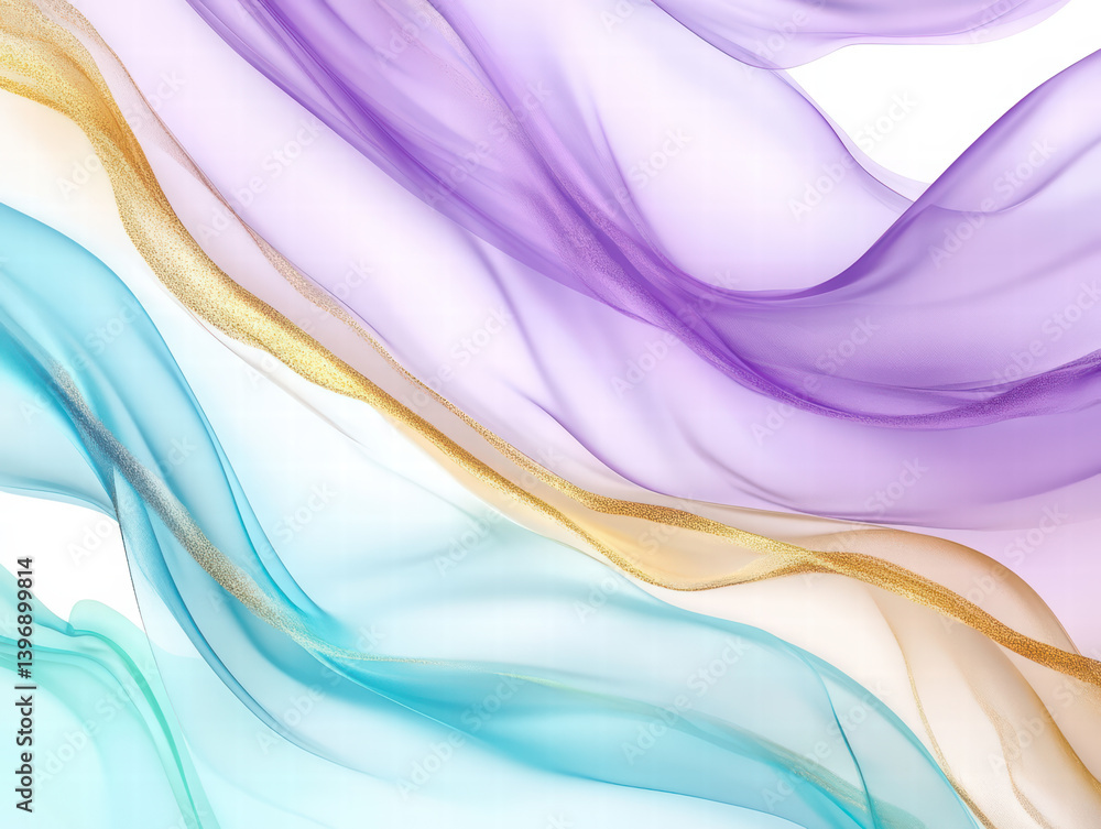Aufkleber flowing colors: a beautiful abstract artwork showcasing the flowing movement of three vibrant colors