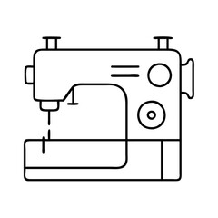 sewingmachine icon, sewingmachine line art - simple line art of sewingmachine, perfect for sewingmachine logos and icons