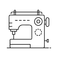 sewingmachine icon, sewingmachine line art - simple line art of sewingmachine, perfect for sewingmachine logos and icons