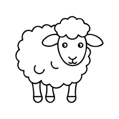 sheep icon, sheep line art - simple line art of sheep, perfect for sheep logos and icons