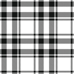 Light white Seamless Tartan with Bright almost black accents Textile Design