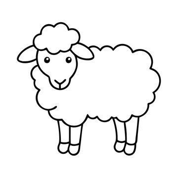 recommend clip art: sheep icon, sheep line art - simple line art of sheep, perfect for sheep logos and icons