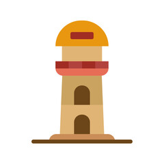 Lighthouse II icon vector image. Suitable for mobile apps, web apps and print media.