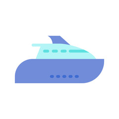 Obraz premium Yacht icon vector image. Suitable for mobile apps, web apps and print media.