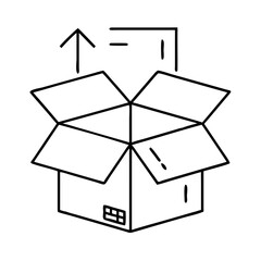 shippingbox icon, shippingbox line art - simple line art of shippingbox, perfect for shippingbox logos and icons