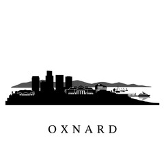 Fototapeta premium Oxnard California Skyline Vector Illustration.