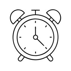 simplealarmclock icon, simplealarmclock line art - simple line art of simplealarmclock, perfect for simplealarmclock logos and icons
