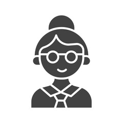 Female Professor icon vector image. Suitable for mobile apps, web apps and print media.
