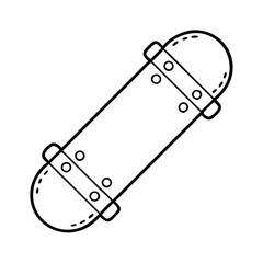 skateboard icon, skateboard line art - simple line art of skateboard, perfect for skateboard logos and icons