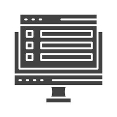 Online Exam icon vector image. Suitable for mobile apps, web apps and print media.