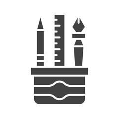 Writing Equipment icon vector image. Suitable for mobile apps, web apps and print media.
