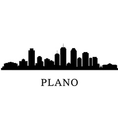 Fototapeta premium Plano Texas Skyline Silhouette.