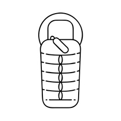 sleepingbag icon, sleepingbag line art - simple line art of sleepingbag, perfect for sleepingbag logos and icons