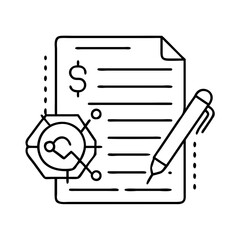 smartcontract icon, smartcontract line art - simple line art of smartcontract, perfect for smartcontract logos and icons