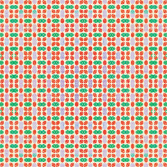 Happy Easter! Decorated Eggs Pattern-
Colorful repeating pattern of Easter eggs in pastel shades of pink, green, and lilac on a light background. Ideal for celebrating!