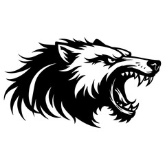 Fototapeta premium vector illustration of a wolf's head 