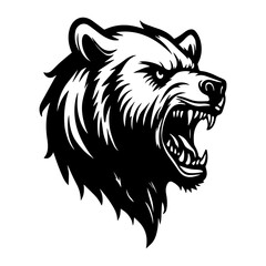  vector illustration of a bear's head 