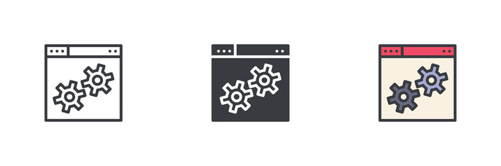 Website Optimization different style icon set