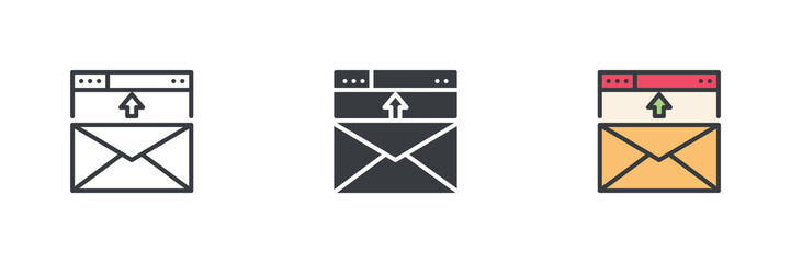 Email Marketing and SEO Integration different style icon set