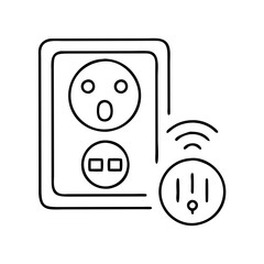 smartplug icon, smartplug line art - simple line art of smartplug, perfect for smartplug logos and icons