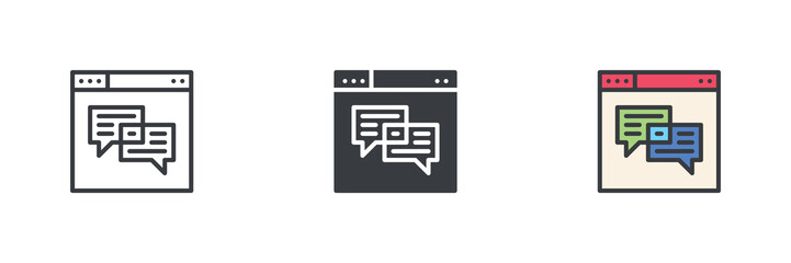 User Engagement and Interaction different style icon set