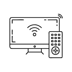 smarttv icon, smarttv line art - simple line art of smarttv, perfect for smarttv logos and icons