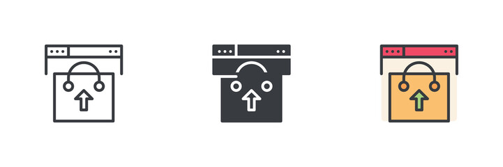 Conversion Rate Optimization different style icon set