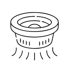 smokedetector icon, smokedetector line art - simple line art of smokedetector, perfect for smokedetector logos and icons