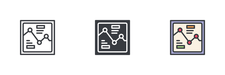 Website Analytics different style icon set