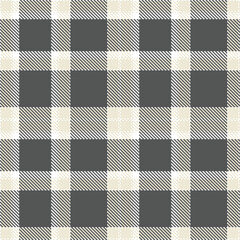 Smoky white Seamless Tartan with Dark light grey accents Textile Design