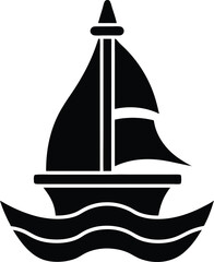 Seabreeze Shape Silhouette Vector Icon Illustration