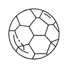 Obraz premium soccerball icon, soccerball line art - simple line art of soccerball, perfect for soccerball logos and icons