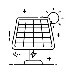 solarcharger icon, solarcharger line art - simple line art of solarcharger, perfect for solarcharger logos and icons