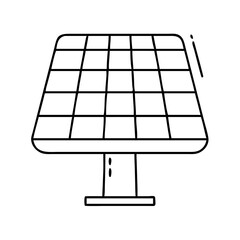 solarpanel icon, solarpanel line art - simple line art of solarpanel, perfect for solarpanel logos and icons