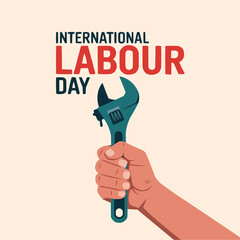 Vector Illustration for International Labour Day or May Day Celebration