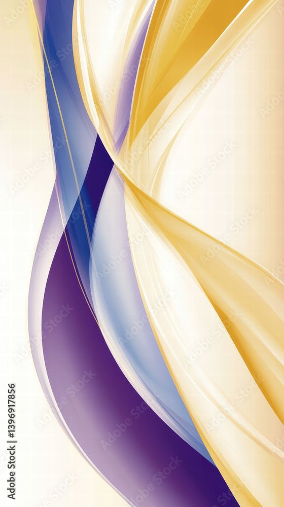Poster abstract wave of colors: a seamless blend of fluid shapes, with dynamic curves and a gradient of col