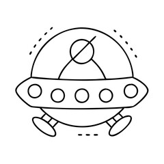 spaceship icon, spaceship line art - simple line art of spaceship, perfect for spaceship logos and icons