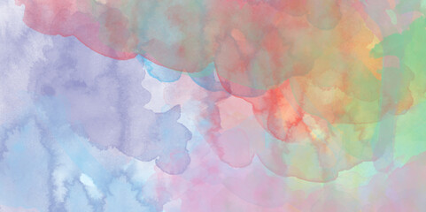 Abstract pastel colors watercolor background. Textured abstract bright watercolor stains background. Abstract artistic background print decorative art design wallpaper painting.
