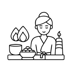 spatherapist icon, spatherapist line art - simple line art of spatherapist, perfect for spatherapist logos and icons