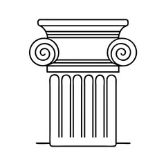 greek column icon, greek column vector illustration-simple illustration of greek column, perfect for greek column logos and icons