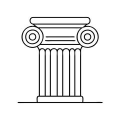 greek column icon, greek column vector illustration-simple illustration of greek column, perfect for greek column logos and icons