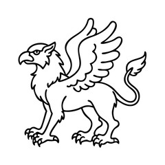 griffin icon, griffin vector illustration-simple illustration of griffin, perfect for griffin logos and icons