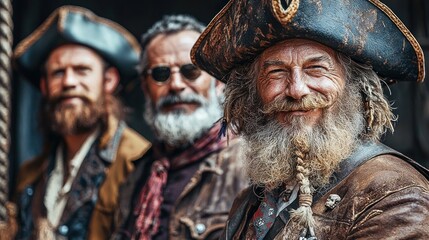 Obraz premium Pirate trio portrait