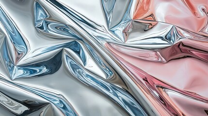 Abstract metallic draped fabric textures