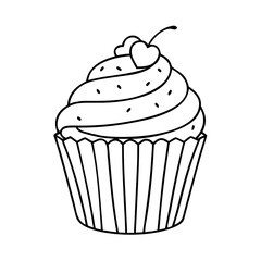 cupcake icon, cupcake vector illustration-simple illustration of cupcake, perfect for cupcake logos and icons